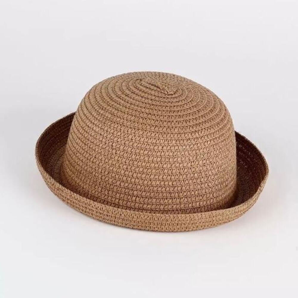 New Baby summer straw hats tan 0-12 months, 13-24 months